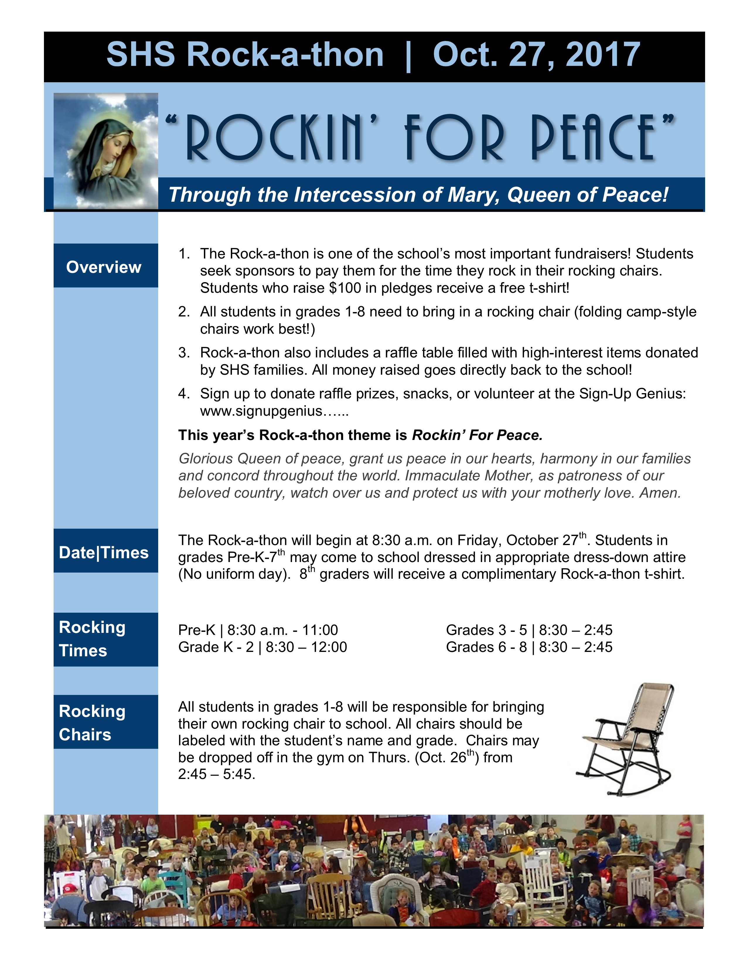 rock a thon 2017 sacred heart school dress down day flyers